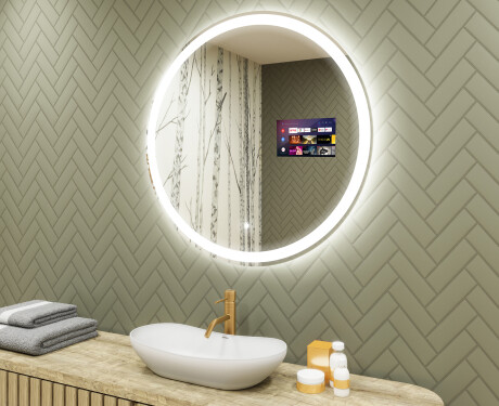Ümmargune LED-vannitoa peegel L76 90cm - SmartScreen, DualColor