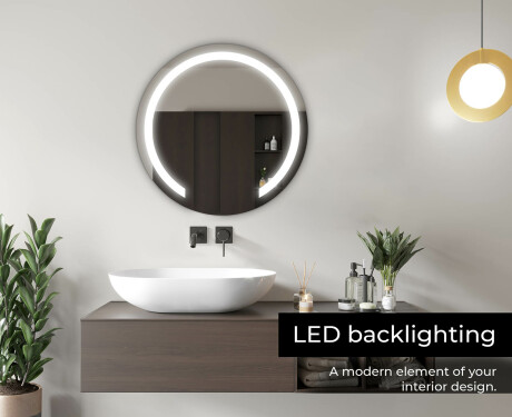 Ümmargune LED-vannitoa peegli L96 - Ümmargune LED-vannitoa peegli L96 #4