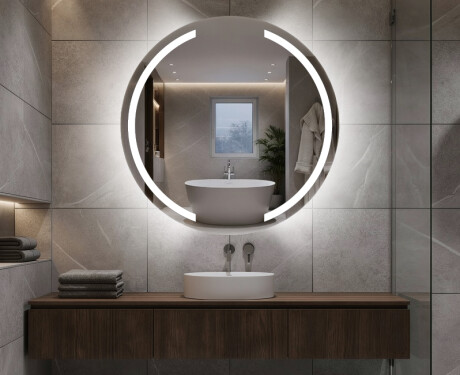 Ümmargune taustavalgustusega LED-vannitoa peegel L97