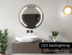 Ümmargune taustavalgustusega LED-vannitoa peegel L97 #4