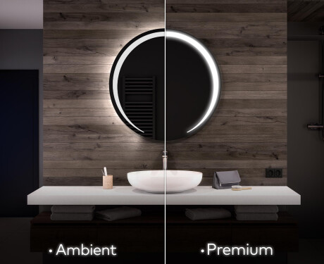 Ümmargune taustavalgustusega LED-vannitoa peegel L98