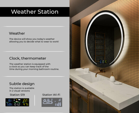 Ümmargune taustavalgustusega LED-vannitoa peegel L98 #2