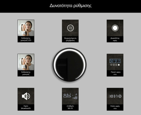 Ümmargune taustavalgustusega LED-vannitoa peegel L98 #3