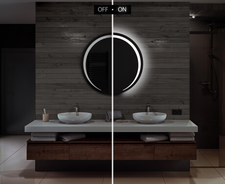 Ümmargune taustavalgustusega LED-vannitoa peegel L98 #5