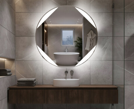 Ümmargune LED-vannitoa peegel L114 Ümmargune LED-vannitoa peegel L114