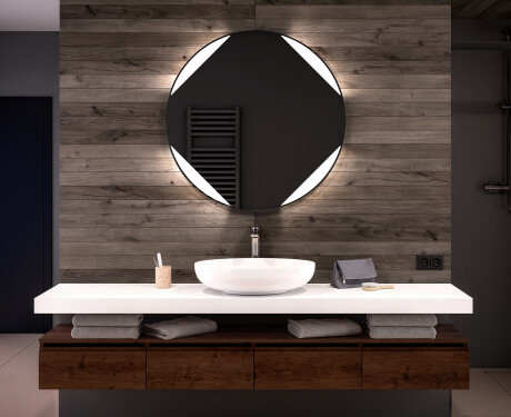 Ümmargune LED-vannitoa peegel L114 Ümmargune LED-vannitoa peegel L114