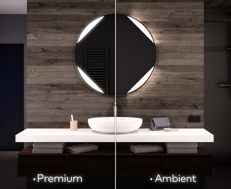 Ümmargune LED-vannitoa peegel L114 Ümmargune LED-vannitoa peegel L114