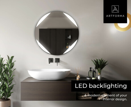 Ümmargune LED-vannitoa peegel L114 Ümmargune LED-vannitoa peegel L114 #5
