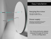 Ümmargune LED-vannitoa peegel L114 Ümmargune LED-vannitoa peegel L114 #10