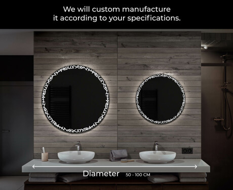 Ümmargune taustavalgustusega LED-vannitoa peegel L115 #6