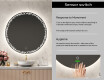 Ümmargune taustavalgustusega LED-vannitoa peegel L115 #6