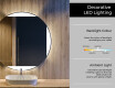 Ümmargune taustavalgustusega LED-vannitoa peegel L116 #4