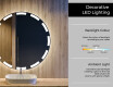 Ümmargune taustavalgustusega LED-vannitoa peegel L117 #4