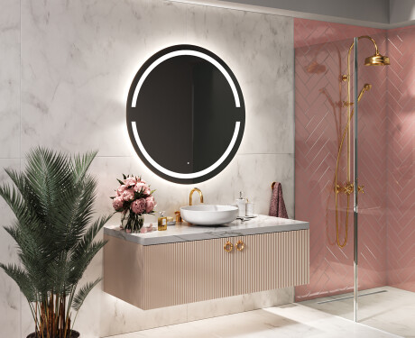 Ümmargune taustavalgustusega LED-vannitoa peegel L118 #10