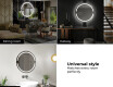 Ümmargune taustavalgustusega LED-vannitoa peegel L118 #9