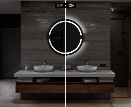 Ümmargune taustavalgustusega LED-vannitoa peegel L118 #5