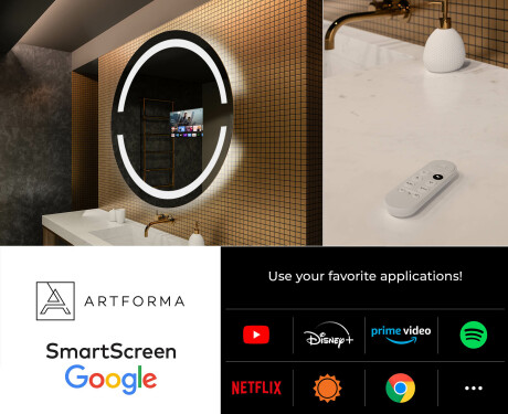 Ümmargune taustavalgustusega LED-vannitoa peegel L118 #7