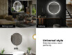 Ümmargune taustavalgustusega LED-vannitoa peegel L119 #9