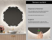 Ümmargune taustavalgustusega LED-vannitoa peegel L120 #6