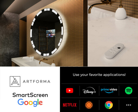 Ümmargune taustavalgustusega LED-vannitoa peegel L121 #7