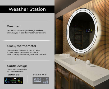 Ümmargune taustavalgustusega LED-vannitoa peegel L122 #2