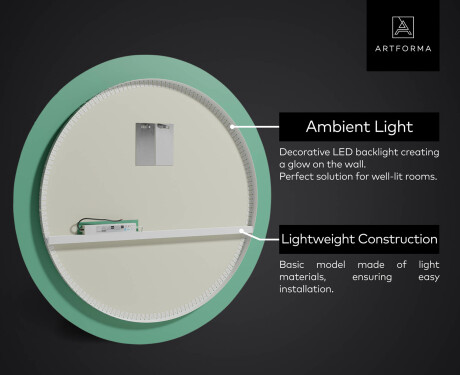 Ümmargune taustavalgustusega LED-vannitoa peegel L122 #3