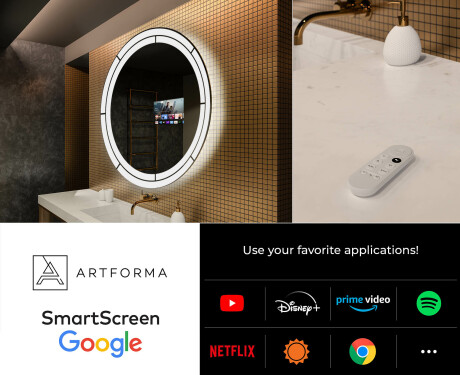 Ümmargune taustavalgustusega LED-vannitoa peegel L122 #7