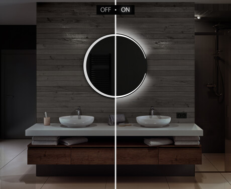 Ümmargune taustavalgustusega LED-vannitoa peegel L123 #5