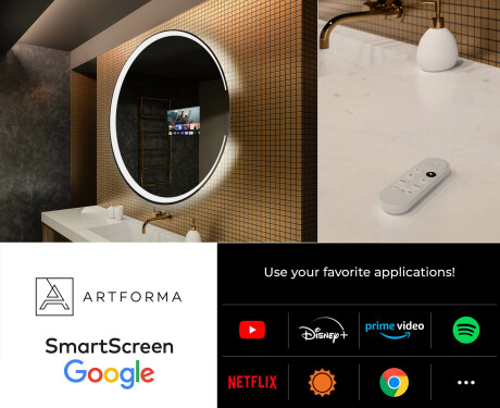 Ümmargune taustavalgustusega LED-vannitoa peegel L123 #7