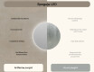 Ümmargune tagantjärele valgustatud LED-vannitoa peegel 70cm jaheda LED-värviga 7000K, sooja värviga 3000K või neutraalse värviga 4500K #6