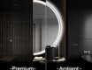 Poolringikujuline peegel LED-valgustusega A222