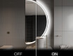 Poolringikujuline peegel LED-valgustusega A222 #3