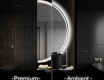 Poolringikujuline peegel LED-valgustusega A223