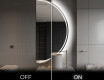 Poolringikujuline peegel LED-valgustusega A223 #3