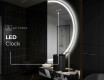 Poolringikujuline peegel LED-valgustusega A223 #8