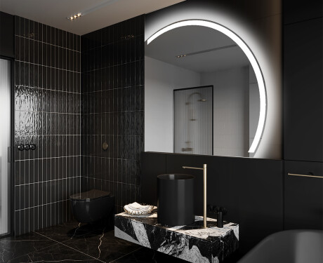 Poolringpeegel LED-valgustusega seinapeegel Q222
