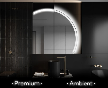 Poolringpeegel LED-valgustusega seinapeegel Q222