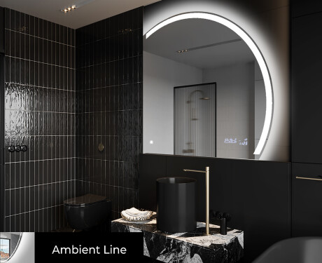 Poolringpeegel LED-valgustusega seinapeegel Q222 #2