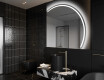 Poolringikujuline LED-valgustusega peegel Q223