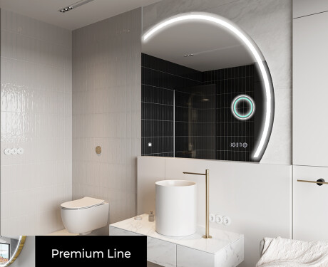 Poolringikujuline LED-valgustusega peegel Q223 #3