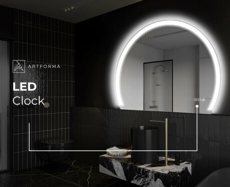 Poolringikujuline peegel LED-valgustusega W222 #9