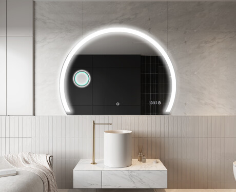 Poolringikujuline peegel LED-valgustusega W222 #4