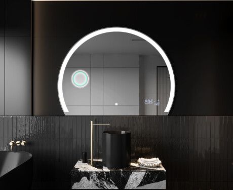 Poolringikujuline peegel LED-valgustusega W222 #10