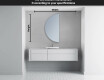 Poolringikujuline LED-valgustusega peegel D221 #4