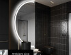 Poolringikujuline peegel LED-valgustusega D222