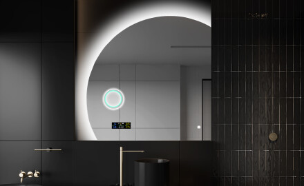 Poolringpeegel LED-valgustusega seinapeegel X221