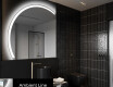 Poolringikujuline peegel LED-valgustusega X222