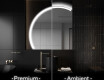 Poolringikujuline peegel LED-valgustusega X222