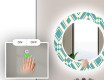 Round Decorative Mirror With LED Lighting For The Bathroom - Abstract Seamless #4