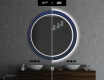 Round Decorative Mirror With LED Lighting For The Bathroom - Blue Drawing #6